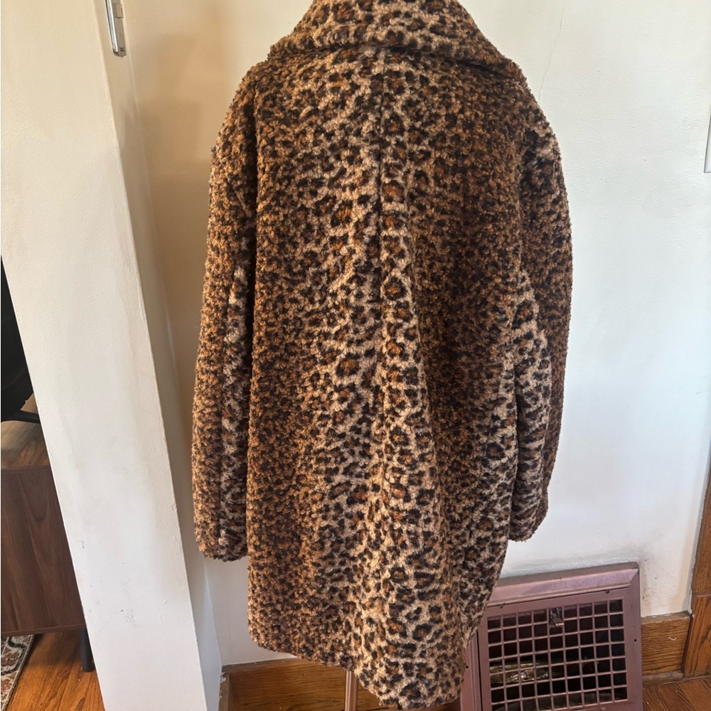 Bernardo animal print double breasted Boucle coat large - Picture 5 of 5